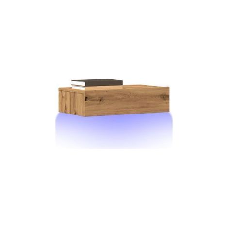 Meuble TV avec éclairages LED chêne artisanal 60x35x15,5 (1/5)