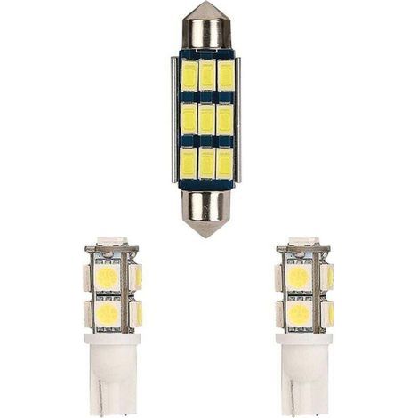 Kit di illuminazione interna a LED bianco brillante per la lettura di mappe su veicoli a 4 porte dal 2007 al 2017. (1/4)