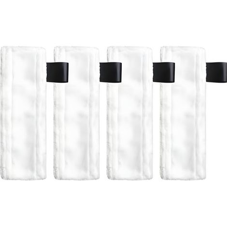 Lot de 4 chiffons en microfibre pour nettoyeur vapeur Kärcher EasyFix SC1-SC5 - Tampons avec fixation velcro - Accessoires (1/4)