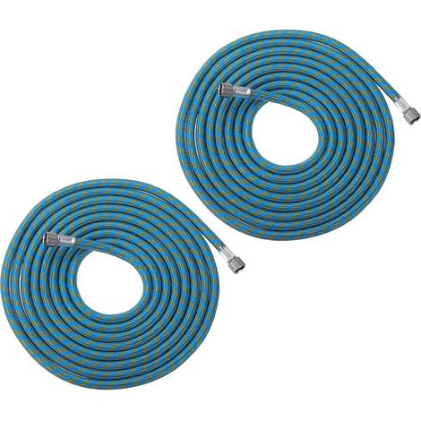 2Pcs 10pi Tuyau d'air tressé en nylon pour aérographe Bleu (1/5)