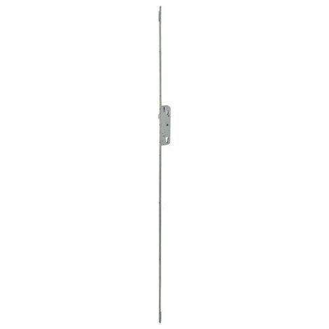 Ferco – Crémone barillet réversible à sortie de tringle – Acier traité ferGUard argent® – Verrouillage 3 points – Entraxe 70 mm – Pêne 1/2 tour (1/2)