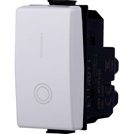 Interruttore bipolare 2P 16A compatibile Bticino Matix colore bianco