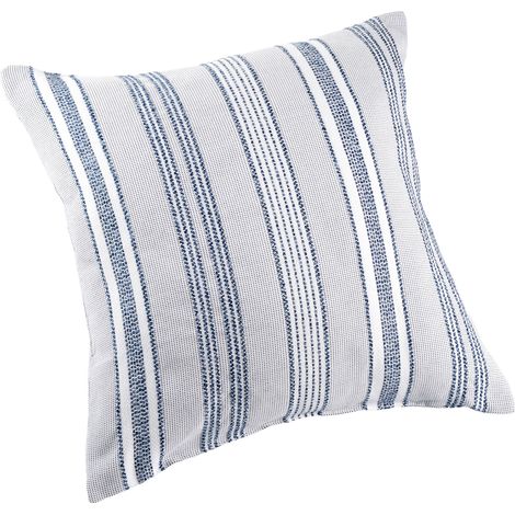 Coussin extérieur PLAGE 50 x 50 cm – Coussin décoratif terrasse et jardin - 50x50cm - Bleu marine (1/2)