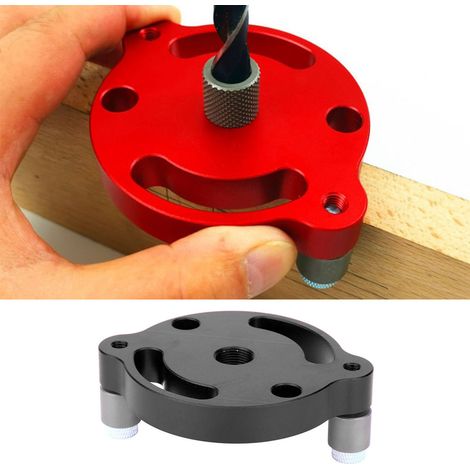 Poinçon à bois en alliage d'aluminium, gabarit de perçage central X600-1, outil de menuiserie noir, poinçon de marquage pour trous, 1 pièce (1/3)