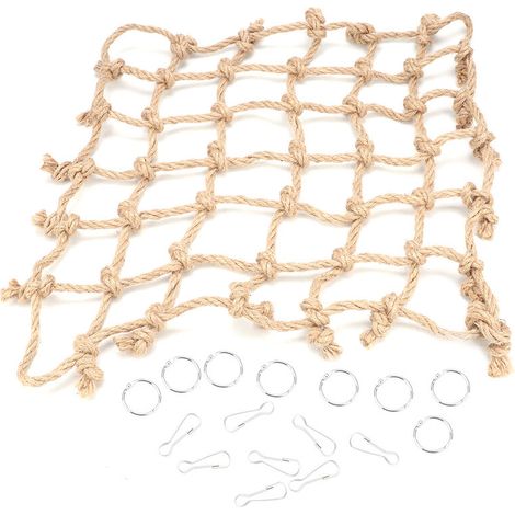 Jeffergarden Filet d'escalade en corde de coton pour oiseaux jouets pour perroquets hamac suspendu balanoire jouet à mcher accessoires (1/5)