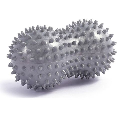 Boule de massage musculaire pointue grise, rouleau de yoga pour détente musculaire et fitness