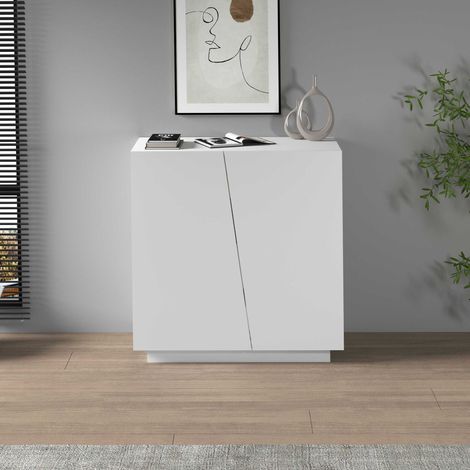 WHOUS Armadio multiuso Easy a 2 ante bianco opaco 79,20x38x86 cm