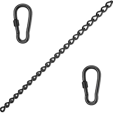 Chaîne d'extension pour fauteuil suspendu en acier inoxydable avec deux mousquetons - Rallonge de Fauteuil Suspendu et hamac (1/3)