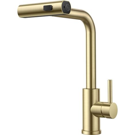 Faucet of kitchen extendable pivot to 360° - Mixer faucet faucet for sink of kitchen - Or brushes (1/4)
