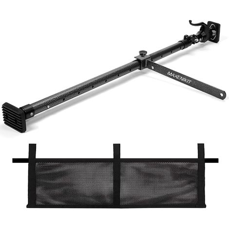 Barre de Cargaison pour Pick-up, SUV, Remorque, Van, Ajustable de 100 à 180 CM, Inclut 1 Filet de Rangement et 1 Barre de Séparation (1/5)