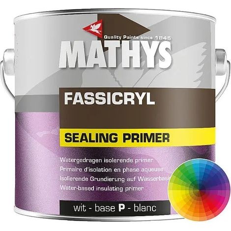 Mathys Fassicryl Sealing Primer blanc 1L – Primaire isolant pour bois intérieur et extérieur