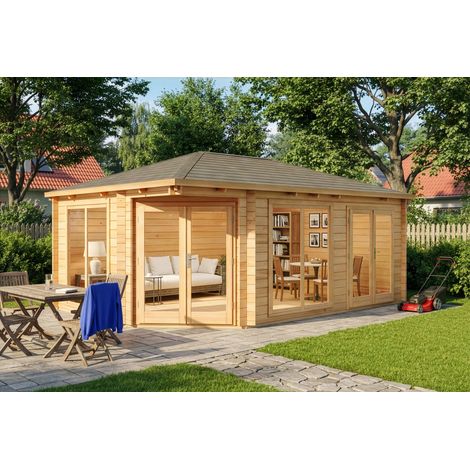 Abri de jardin Julia Naturel , 34 mm Épaisseur paroi 598 x 410 cm