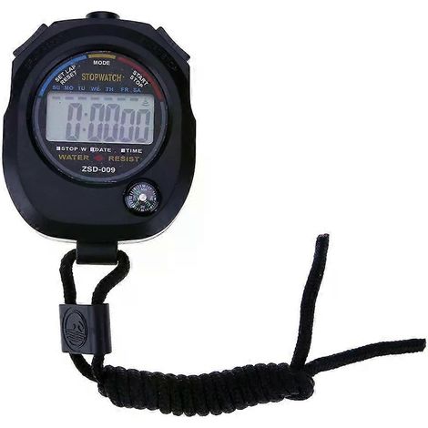 Elektronische Stoppuhr, Sport-Stoppuhr, Timer, LCD-Anzeige, Handchronometer, professioneller Stoppuhr-Timer für Sporttrainer (1/4)