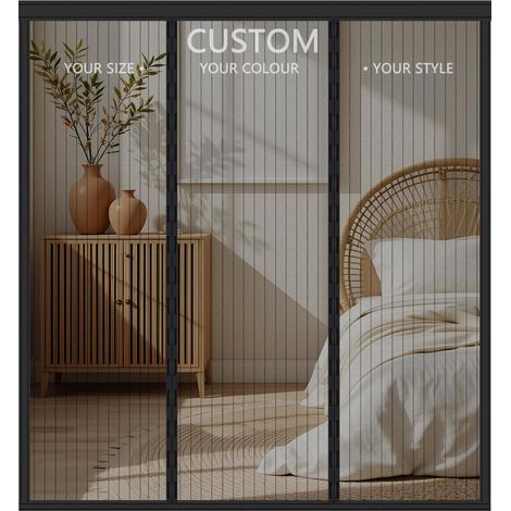 Moustiquaire Porte sur Mesure – Rideau Magnétique Personnalisable pour Porte Fenêtre, Baie Coulissante et Porte d'Entrée – Anti-Moustiques et Insectes – Sans Perçage, Installation Facile (1/5)