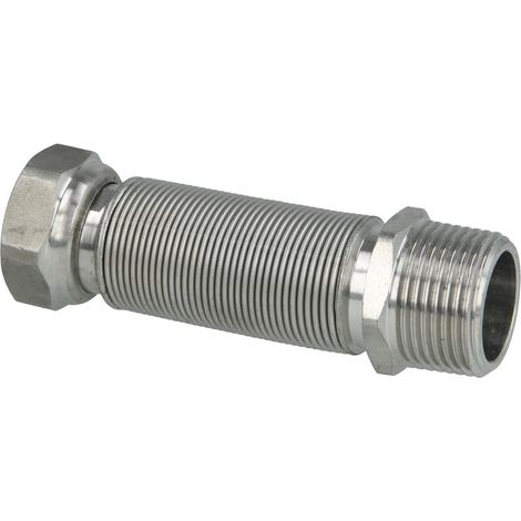Tuyau cannelé inox extensible 1'' 110 - 210 mm avec joint