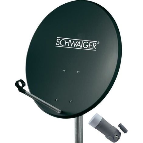 Parabole - SCHWAIGER - 60 cm+ - Single LNB - Gris - Haute performance