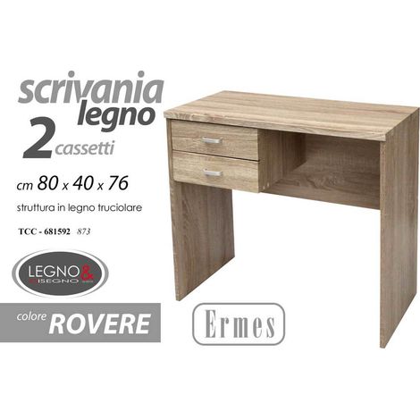 SCRIVANIA ERMES CM.80X40X76 ROVERE