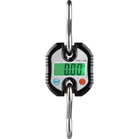 WH-C100 150 kg x 50g Numérique Hanging Échelle En Acier Inoxydable Crochet Électronique Grue Échelle Bagage Balance Outil de Pesage (1/5)