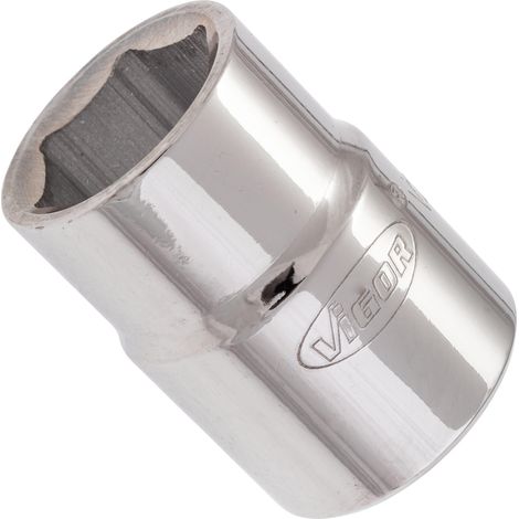 VIGOR Steckschlüsseleinsatz, 3/4 (20 mm) Vierkant hohl, Außen Sechskant Profil, SW 23 mm (1/2)