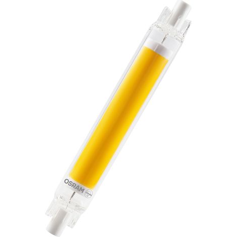 OSRAM LED Slim Line multicolour LED lamp with R7s retrofit base, 8 W / 806 lm, clear, warm white light with 2,700 K, non-dimmable, IP20, lead-free glass, 16-mm diameter. (1/4)