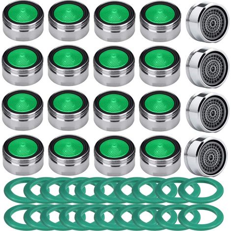 20pcs Mousseur Robinet Economiseur d'Eau M24 Embout Brise Jet Robinet Cuisine Matériel pour Mitigeur d'Evier de Cuisine et de Lavabo de Salle de Bain (1/5)