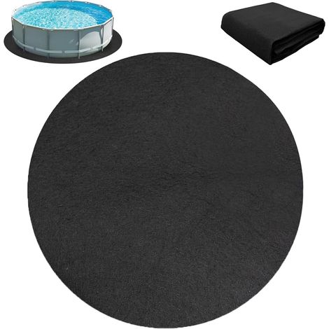 Tapis de Sol Piscine Ronde, Tapis Piscine Hors Sol, Tapis Sol Spa Gonflable, Pliable Bâche Sol Piscine, Protection Sol Piscine, Antidérapant et Absorbant, Réutilisable (460CM) (1/5)