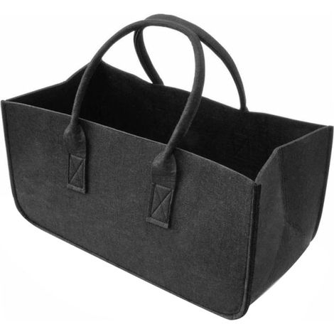 Filztasche Schwarz für Brennholzaufbewahrung Großer