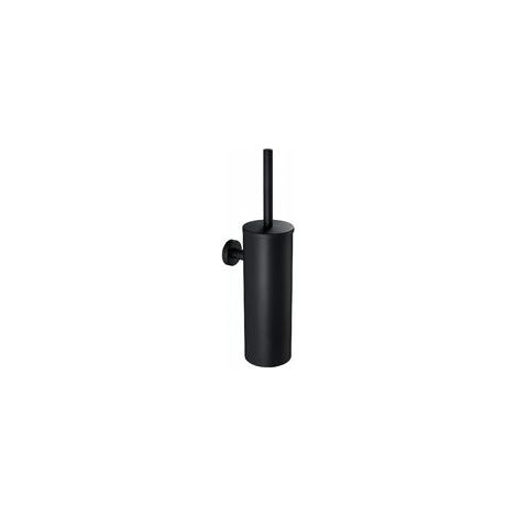royaluxe - Noir Brosse de Toilette avec Porte-balai WC Mural pour Salle de Bains en Acier Inoxydable (1/5)