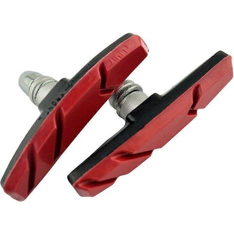 1 paire de patins de frein V-Brake pour vélo de route et VTT, accessoires de cyclisme pour système de frein V-Brake VTT (rouge)-Red (1/3)