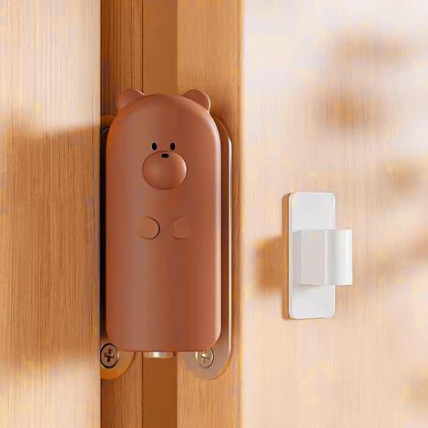 CCYKXALot de 2 protections anti-pincement de porte, charnières souples en caoutchouc, marron