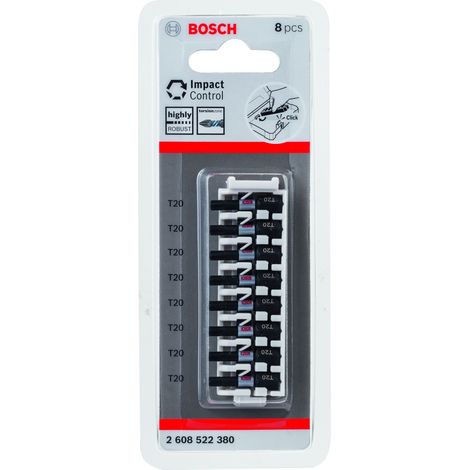 Paquete de puntas de inserción Impact Control (8xT20)  BOSCH 2608522380