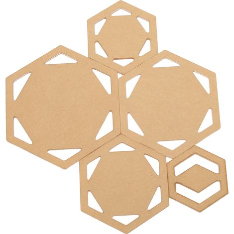 Lot de 5 gabarits acryliques, tailles variées, réutilisables, outils de quilting manuel pour travaux créatifs maison DIY (1/5)