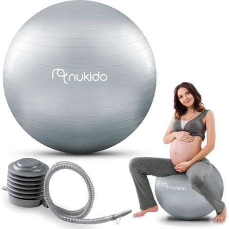 Ballon de grossesse pour aérobic 65 cm NS-951 gris (1/5)