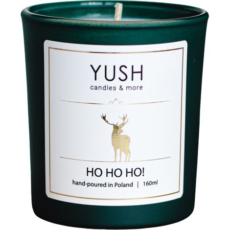 HO HO HO - candela di soia natalizia reale 160ML yush (1/5)