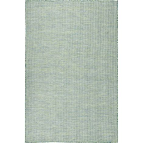 FIMEI Tapis à tissage plat d'extérieur 100x200 cm Turquoise (1/5)