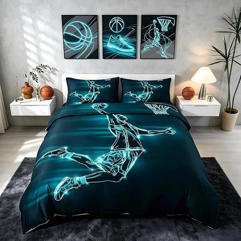 Basketball Duvet Cover Set 140 x 200 cm Zip (1/5)