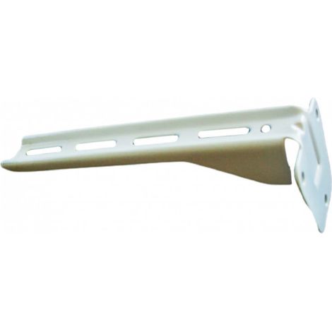 1 Support de fixation murale pour tringle rail double L 16 cm Coloris - Blanc (1/4)