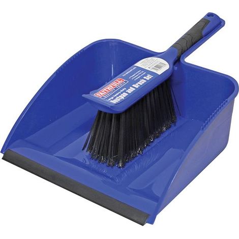 Faithfull 7570 Large Plastic Dustpan & Brush Set FAIBRDUSTLRG