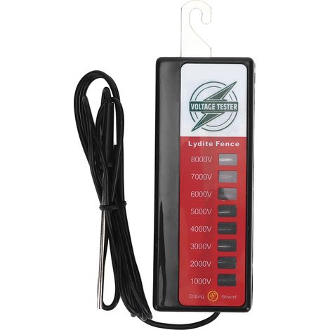 Testeur de Clôture Électrique avec Détection Lumineuse Multi-Tension pour Ferme, ABS 8KV (1/5)