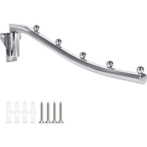 Cintre mural pliant en acier inoxydable, crochet pivotant pour rangement de placard, salle de bain, chambre. (1/5)