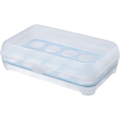 Boîte À Œufs Réfrigérateur - Rangement Transparent En PP Alimentaire - 15 Compartiments - Empilable Et Ventilé - 24 x 15 cm - 1 Pièce (1/5)