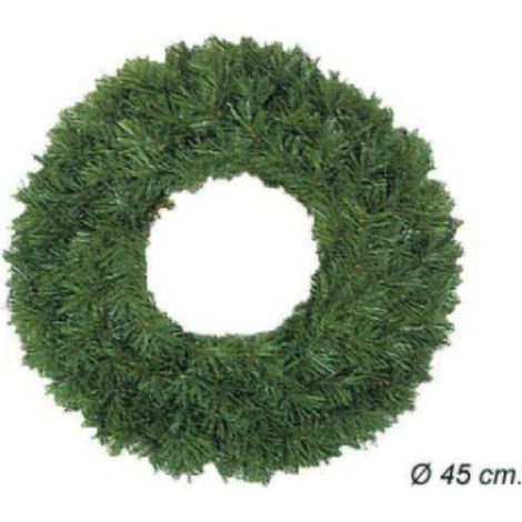 Corona natalizia 45 rami pino Ø40 cm - colore verde - decorazione natale addobbo