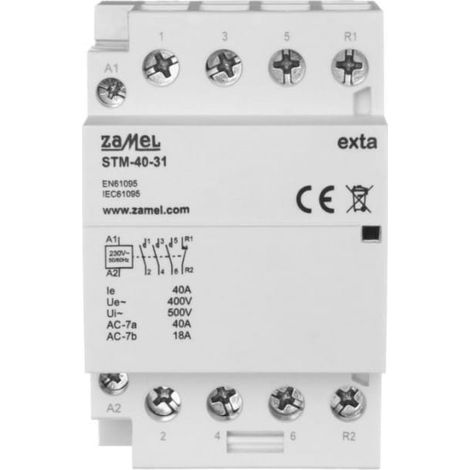 Contacteur d'installation modulaire 40 A 3xNO+1NC 230 V CA type : STM-40-31 EXT10000298