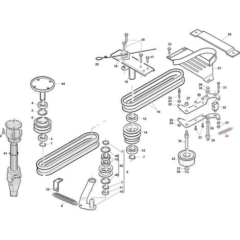 Muelle de retorno para tractor cortacésped ORIGINAL GIANNI FERRARI 99076000017