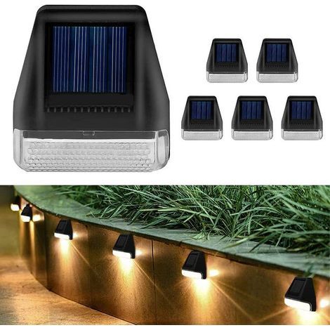 6 solar wall lights with motion detectors, outdoor solar lights, outdoor solar lighting (1/5)