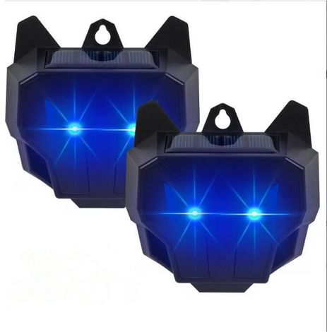 2PC répulsifs solaires pour Animaux Nocturnes - Répulsif pour Cerfs - avec LED Lumineuses stroboscopiques pour mouffettes Coyote Ren (1/4)