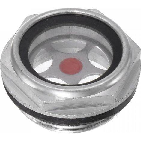 Air Compresseur Huile Niveau Jauge Vision Verre M27x1,5mm Mâle Fileté Aluminium Organique Verre Liquide Indicateur Vision Fenêtre (1/5)