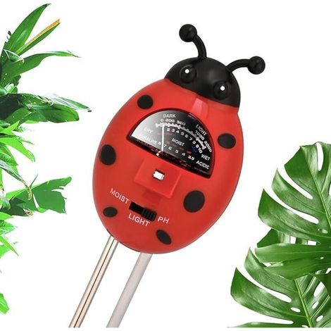 Plantes à Gazon intérieur et extérieur (Aucune Batterie nécessaire) 3 en 1 testeur de Sol Mètre d'humidité, Lumière et Testeur de pH Acidité, pour Fleurs/Herbe/Plante/Jardin/Ferme/pelouse (1/4)