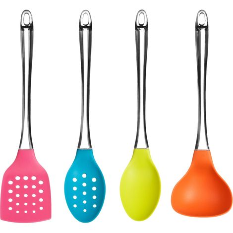 Premier Housewares 4pc Kitchen Tool Set with Clear PS Handle