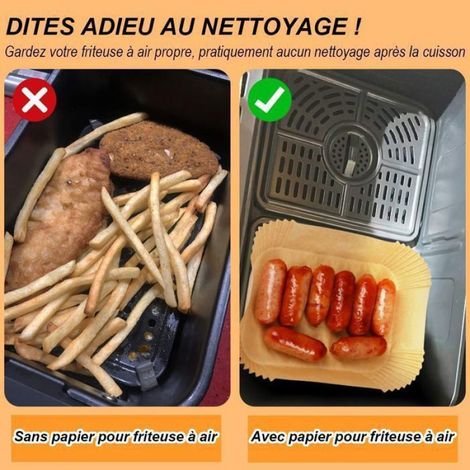 150 Pièces Papier Cuisson Air Fryer,Accessoire Air Fryer,pour Ninja Foodi FlexDrawer Air Fryer 10,4L,pour Ninja 10,4L AF Étiquette (1/5)